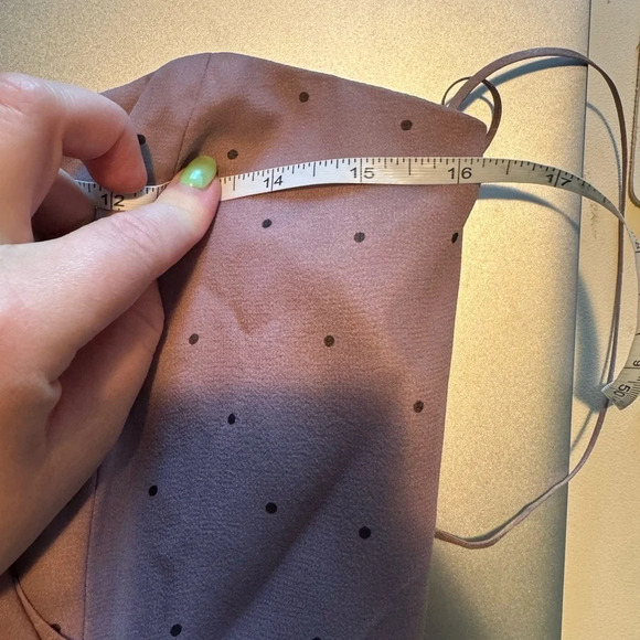 MICHELLE MASON Bustier Draped Gown Silk Mauve Polka Dot 4 - Picture 8 of 8